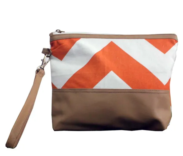 Pack_of_1_Piece_Cotton_Orange_Chevron_Printed_Multi_Utility_Pouch_for_Travel_and_Storage_Accessories_Organizer
