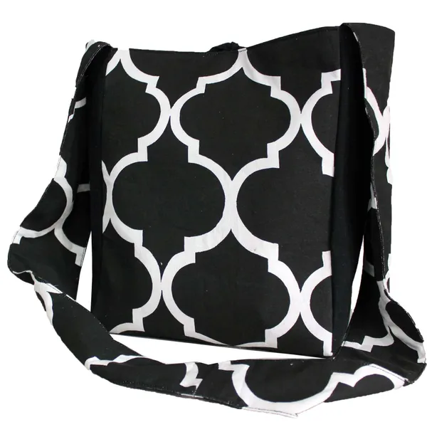 Pack_of_1_Piece_Cotton_Black_Ogee_Printed_Crossbody_Messenger_Bag_for_Women,_Men,_Girl_&_Boy