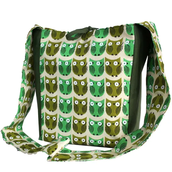Pack_of_1_Piece_Cotton_Green_Owl_Ikat_Printed_Collection_Crossbody_Messenger_Bag_for_Women,_Men,_Girl_&_Boy