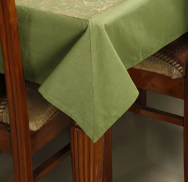 Pack_of_5,_7_&_9_Cotton_Green_Gold_Printed_Table_Cover_With_Place_Mat_Set_for_Center_and_Dinning_Table