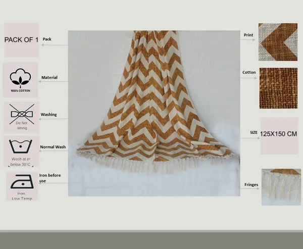 Pack_of_1_PieceCotton__Mustard_Chevron_Printed_Collection_Decorative_Throw_for_Living_room_and_Bedroom