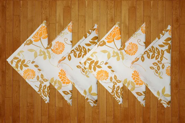Pack_of_12_Pieces_Cotton_Orange_Floral_Printed_and_Plain_Napkin_Set_for_Dining_and_Kitchen