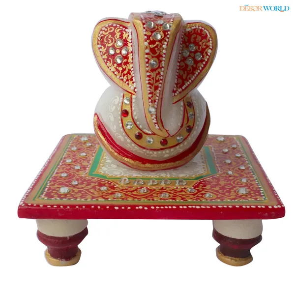 Pack_of_1_Piece_Marble_Multicolor_Gold_Embossed_Ganesha_With_Choki_for_Pooja_Room_and_Decoration