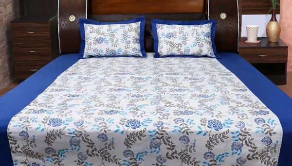 Pack_of_2_&_3_Pieces_Cotton_Blue_Floral_Bonanza_Printed_Bedsheet_Set_With_Pillow_Covers_for_Bedroom,_Guest_Room,_Kids_Room