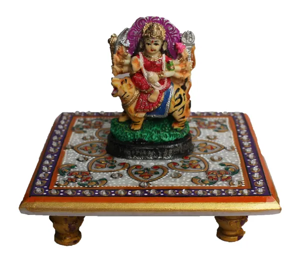 Pack_of_1_Piece_Marble_Multicolor_Hand_Painted_Durga_Mata_on_Chokhi_for_Home_and_Table_Decoration