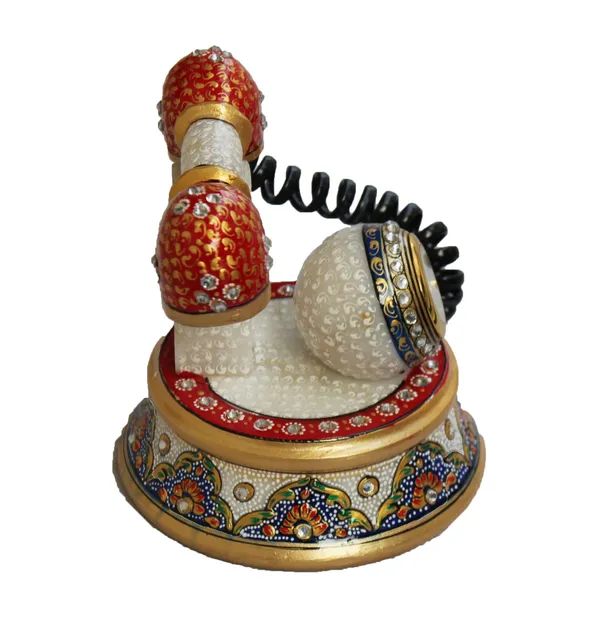 Pack_of_1_Piece_Marble_Multicolor_Hand_Painted_Telephone_With_Watch_for_Home_and_Table_Decoration