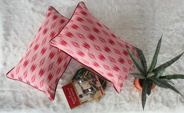 Pack_of_2_Pieces_Cotton_Maroon_Pochampaaly_Weave_Ikat_Printed_Cushion_and_Pillow_Cover-For_Living_Room_and_Bedroom