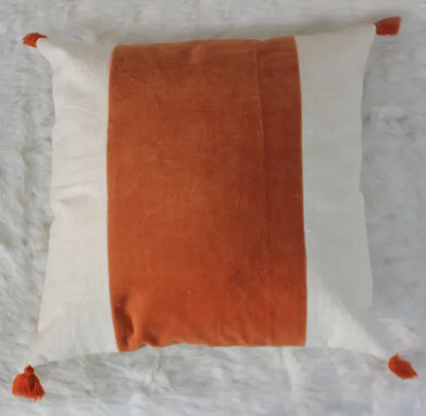 Pack_of_2_Pieces_Cotton_Rust_Paradise_Velvet_With_Tassel_Collection_Cushion_and_Pillow_Cover_for_Living_Room_and_Bedroom
