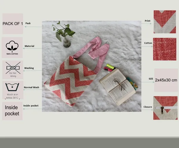 Pack_of_1_Piece_Cotton_Pink_Premium_Chevron_Collection_Crossbody_Messenger_Bag_for_Women,_Men,_Girl_&_Boy