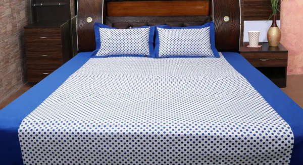 Pack_of_2_&_3_Pieces_Cotton_Blue_Polka_Dot_Printed_Bedsheet_Set_With_Pillow_Covers_for_Bedroom,_Guest_Room,_Kids_Room