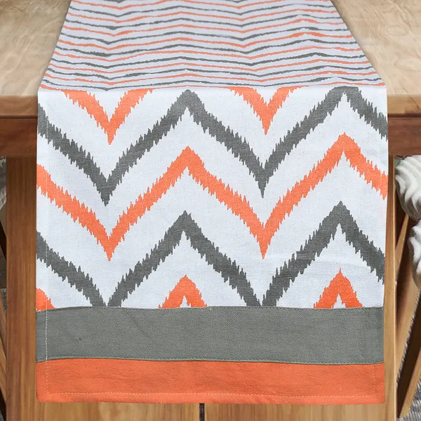 Pack_of_1_Piece_Cotton_Orange_Chevron_Printed_Table_Runner_for_Dining_&_Center_Table