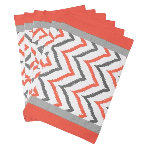 Pack_of_13,_19_&_25_Pieces_Cotton_Pink_Chevron_Printed_Table_Runner_With_Place_Mat_and_Napkin_For_Dining_&_Center_Table