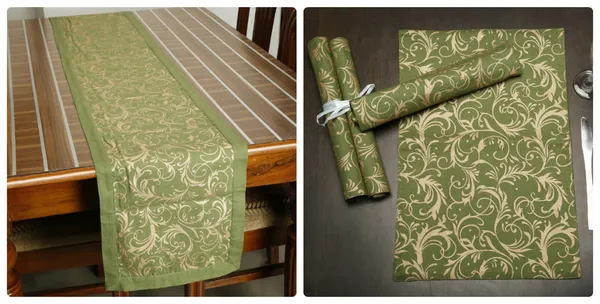 Pack_of_13,_19_&_25_Pieces_Cotton_Red_&_Gold_Printed_Table_Runner_With_Place_Mat_for_Dining_&_Center_Table