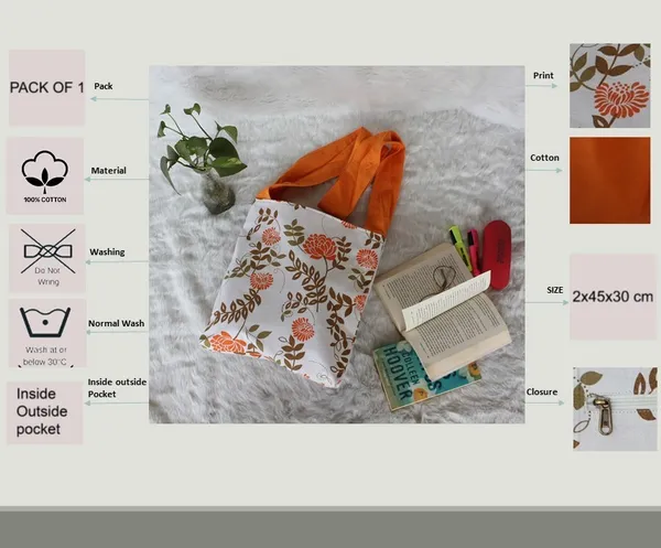 Pack_of_1_Piece_Cotton_Orange_Big_Leaf_Printed_Collection_Crossbody_Messenger_Bag_for_Women,_Men,_Girl_&_Boy