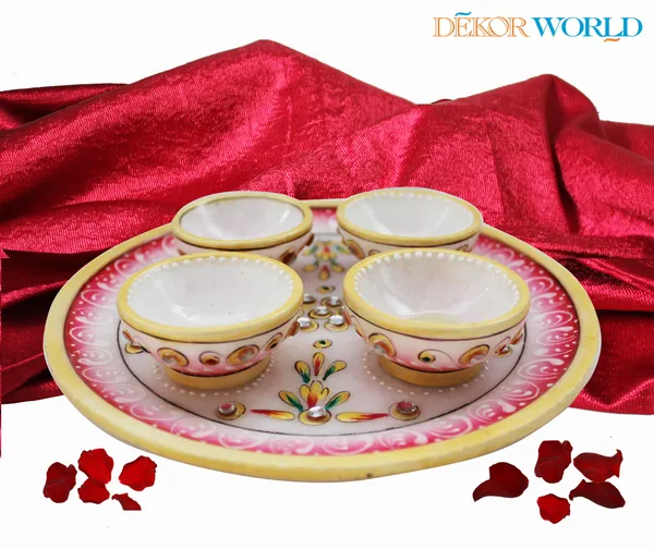 Pack_of_1_Piece_Marble_Maroon_Hand_Painted_Ganesha_with_Deepak_on_Choki_for_Pooja_Room_and_Table_Decoration