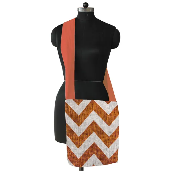 Pack_of_1_Piece_Cotton_Orange_Premium_Chevron_Collection_Crossbody_Messenger_Bag_for_Women,_Men,_Girl_&_Boy