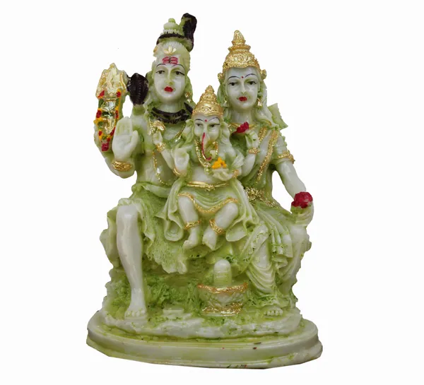Pack_of_1_Piece_Polyresin_Green_Shiv_Privar_Statue_for_Pooja_Room_and_Table_Decoration