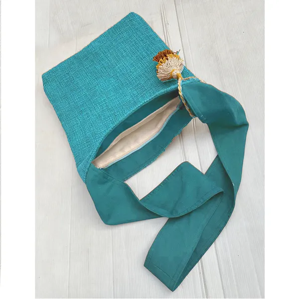 Pack_of_1_Piece_Cotton_Turquoise_Merit_Collection_Crossbody_Messenger_Bag_for_Women,_Men,_Girl_&_Boy