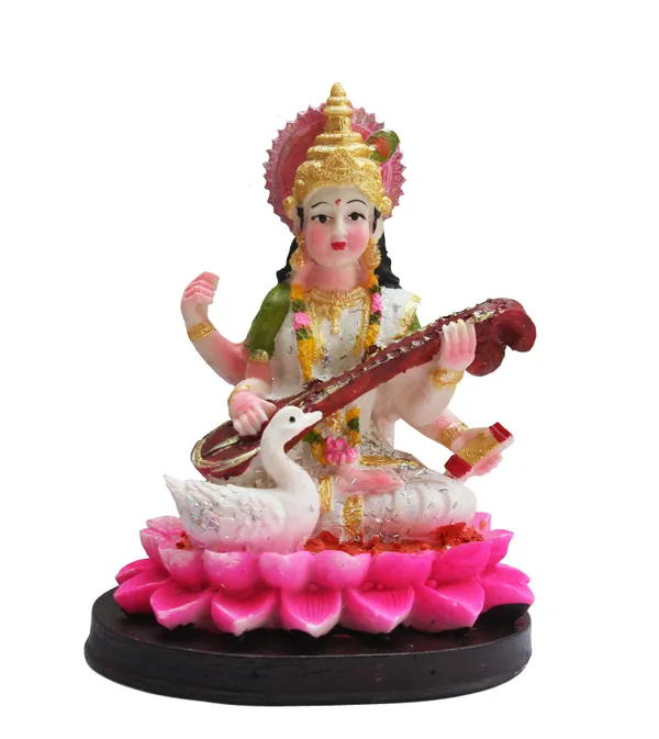Pack_of_1_Piece_Polyresin_Multicolor_Saraswati_Mata_for_Pooja_Room_and_Decoration