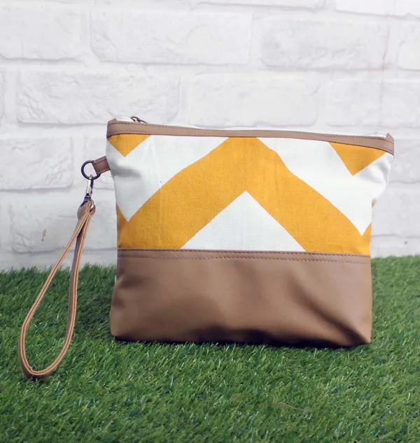 Pack_of_1_Piece_Cotton_Yellow_Chevron_Printed_Multi_Utility_Pouch_for_Travel_and_Storage_Accessories_Organizer