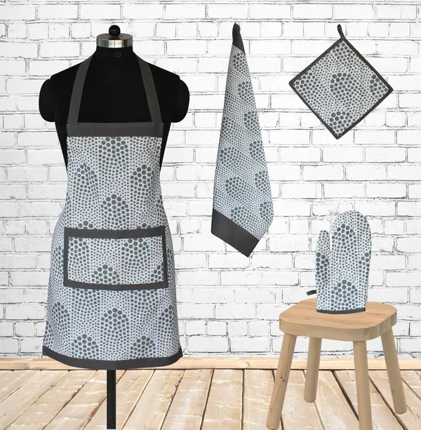 Pack_of_4_Pieces_Cotton_Grey_Bubble_Printed_Collection_Apron_Set_for_Kitchen_for_Women_Men_Girl_and_Boy