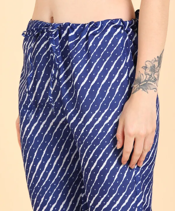 Blue_Cotton_Printed_Kurti_Pant_With_Dupatta_Set