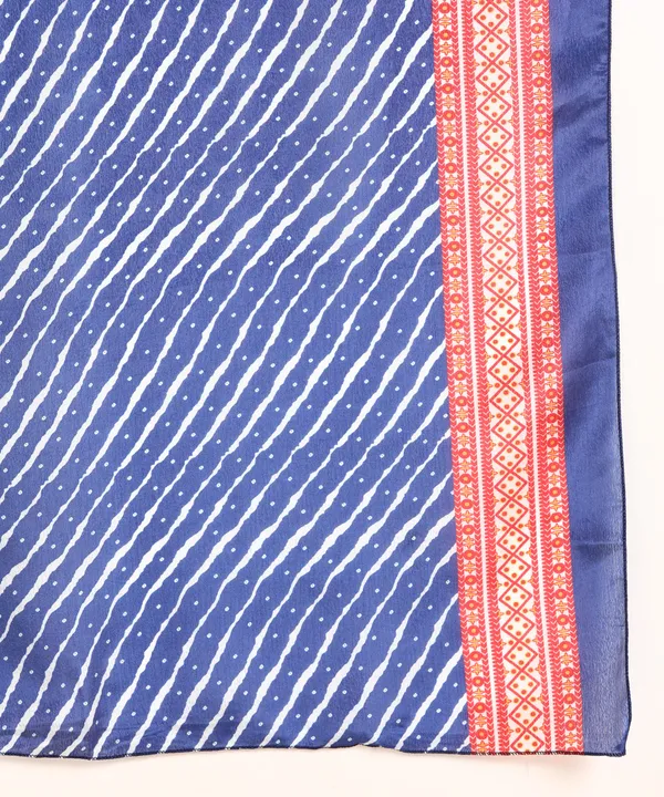 Blue_Cotton_Printed_Kurti_Pant_With_Dupatta_Set