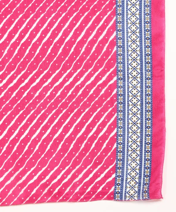 Pink_Cotton_Printed_Round_Kurti_With_Dupatta_Set_For_Women