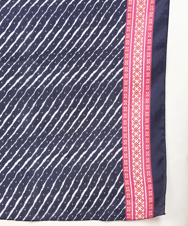 Navy_Blue_Cotton_Printed_Round_Kurti_With_Dupatta_Set_For_Women