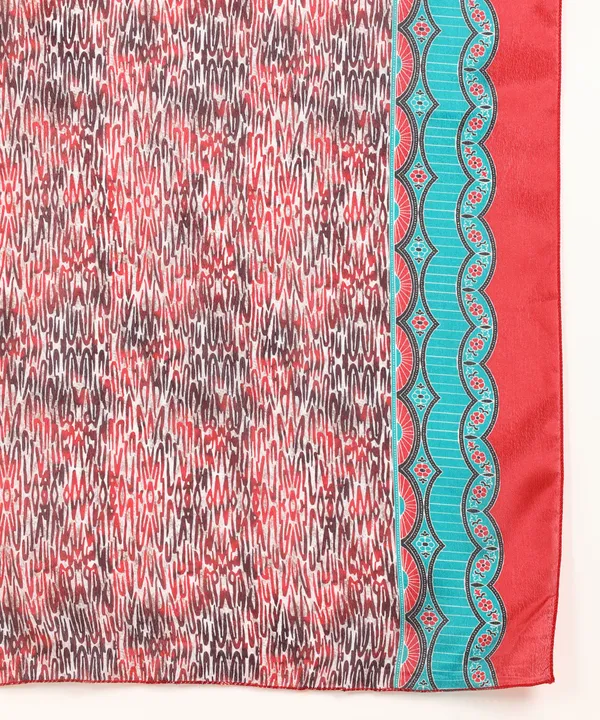 Red_Cotton_Printed_Round_Kurti_With_Dupatta_Set_For_Women