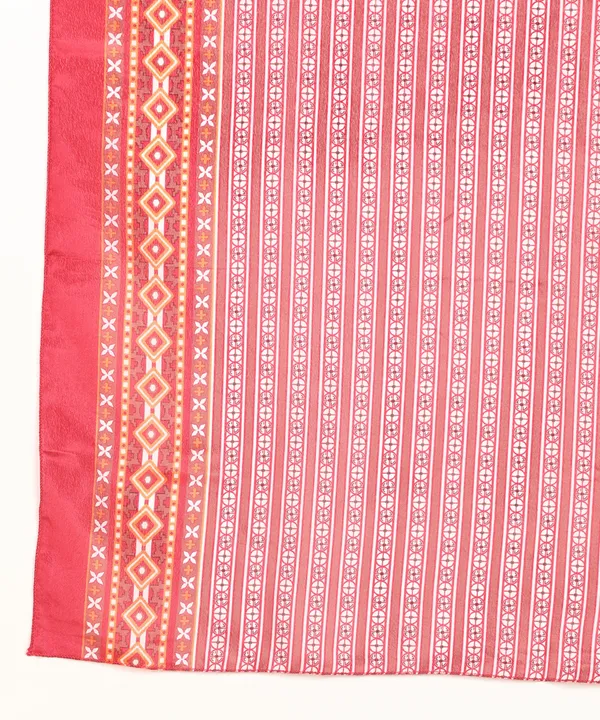 Red_Cotton_Printed_Round_Kurti_With_Dupatta_Set_For_Women