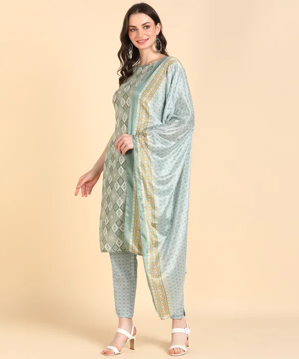 Light_Green_Cotton_Printed_Kurti_Pant_With_Dupatta_Set