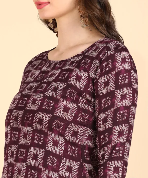 Purple_Cotton_Printed_Kurti_Pant_With_Dupatta_Set
