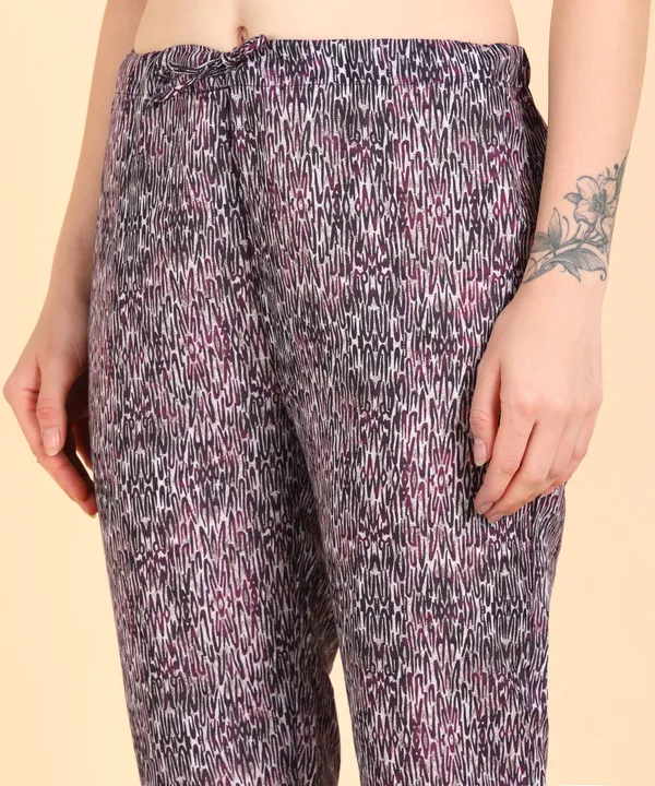 Purple_Cotton_Printed_Kurti_Pant_With_Dupatta_Set