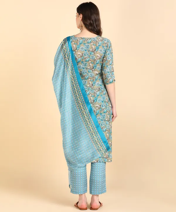 Sky_Blue_Cotton_Printed_Kurti_Pant_With_Dupatta_Set
