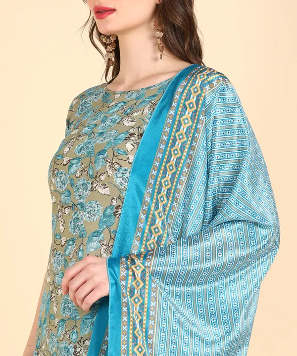 Sky_Blue_Cotton_Printed_Kurti_Pant_With_Dupatta_Set
