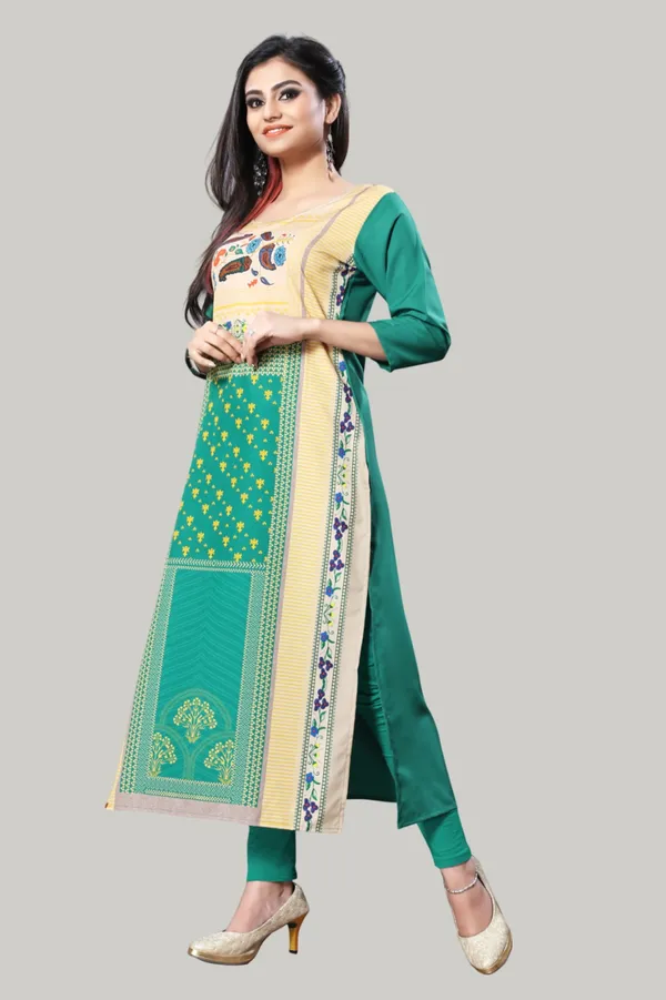 Green_Women_Printed_Straight_Kurti