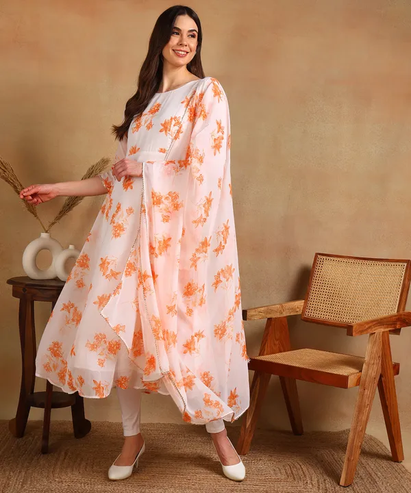 Orange_Anarkali_Kurta_With_Dupatta