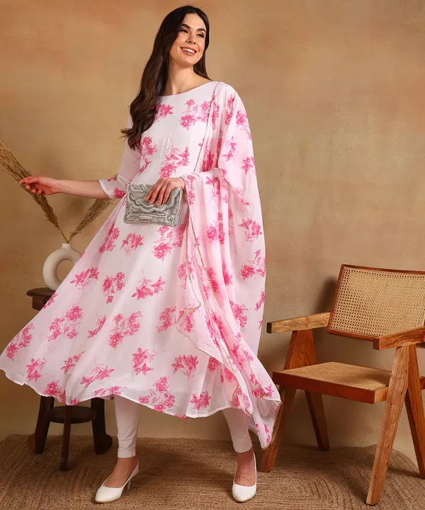 Pink_Anarkali_Kurta_With_Dupatta