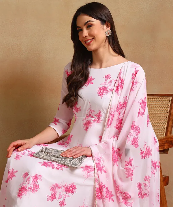 Pink_Anarkali_Kurta_With_Dupatta