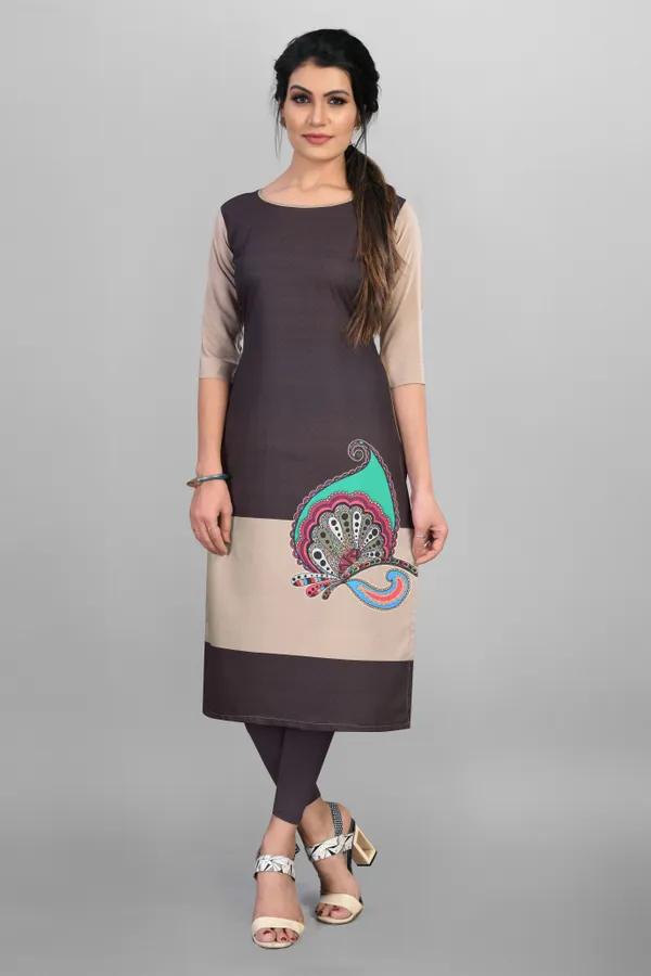 Brown_Women_Printed_Straight_Kurti