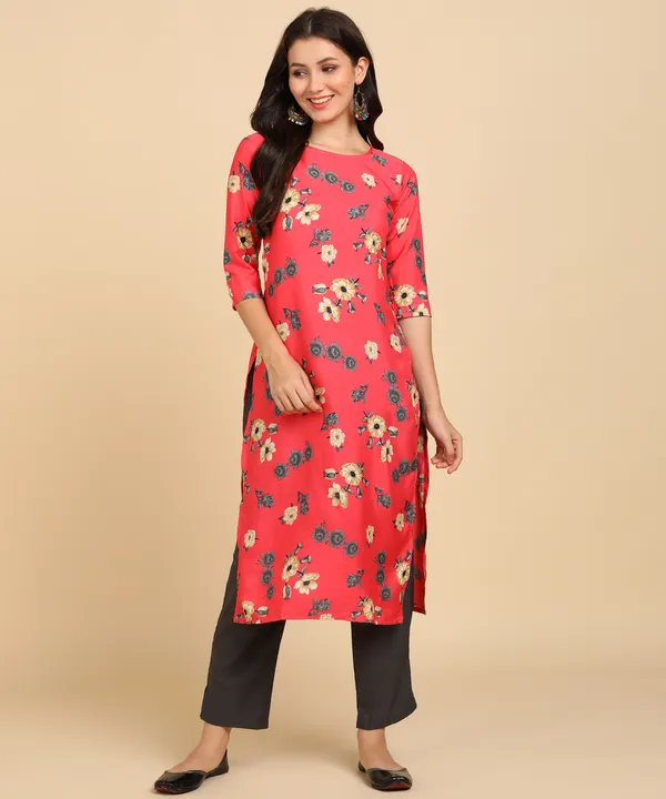 Pink_Women_Printed_Kurti_With_Pant_Set