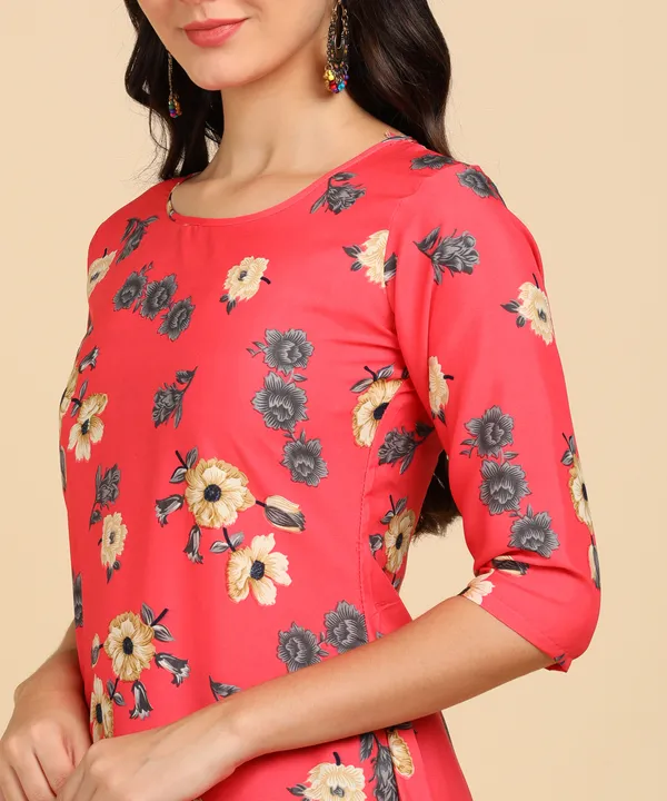 Pink_Women_Printed_Kurti_With_Pant_Set