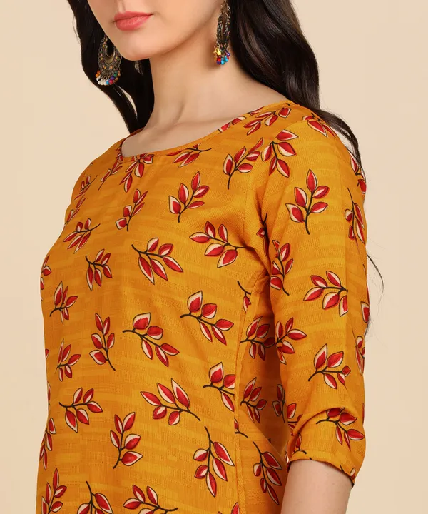 Yellow_Women_Printed_Kurti_With_Pant_Set