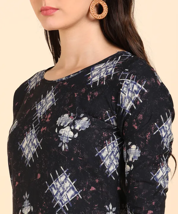Brown_Women_Printed_Kurti_With_Pant_Set