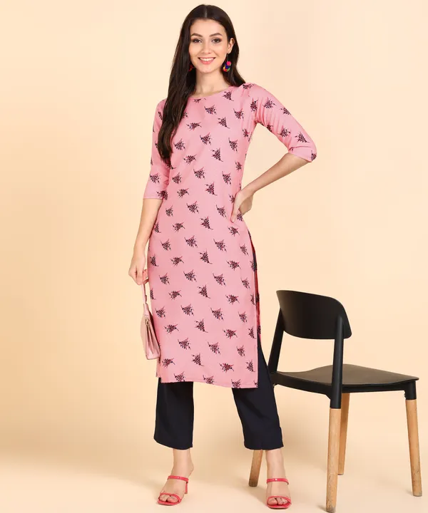 Pink_Women_Printed_Kurti_With_Pant_Set