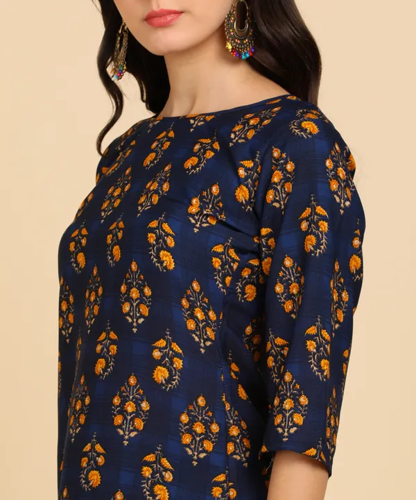 Navy_Blue_Women_Printed_Kurti_With_Pant_Set