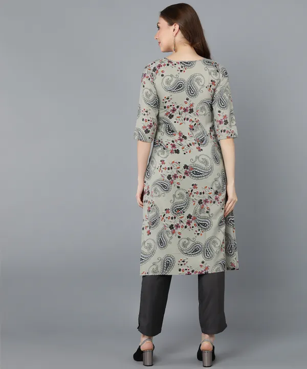 Light_Grey_Crepe_Printed_Kurti_With_Pant_Set