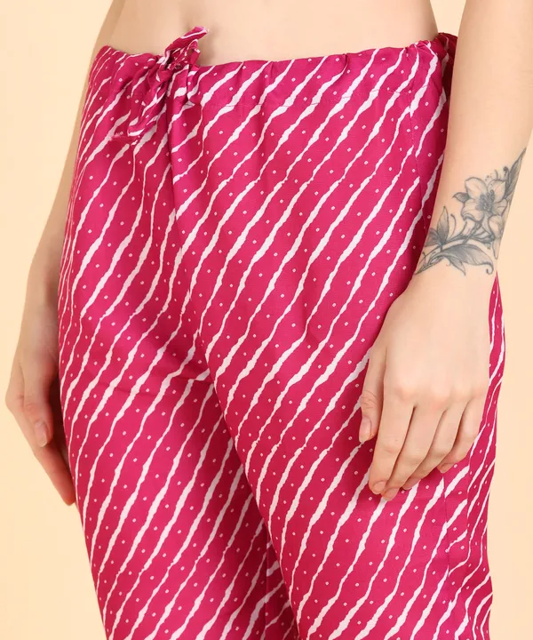 Pink_Cotton_Printed_Kurti_With_Pant_For_Women