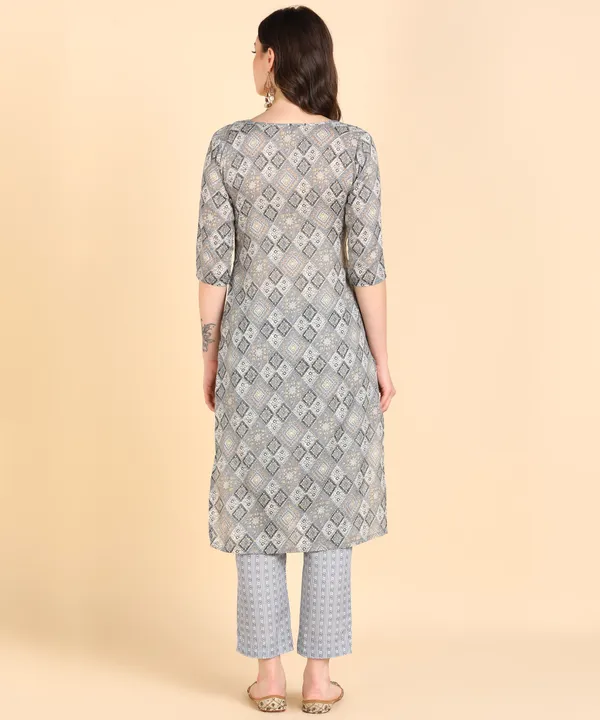 Grey_Cotton_Printed_Kurti_With_Pant_For_Women
